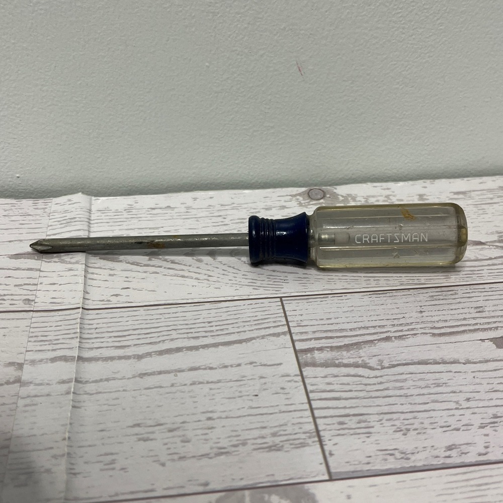 Craftsman 41294 Phillips P1 Screwdriver Clear Blue Handle Made in USA Vintage
